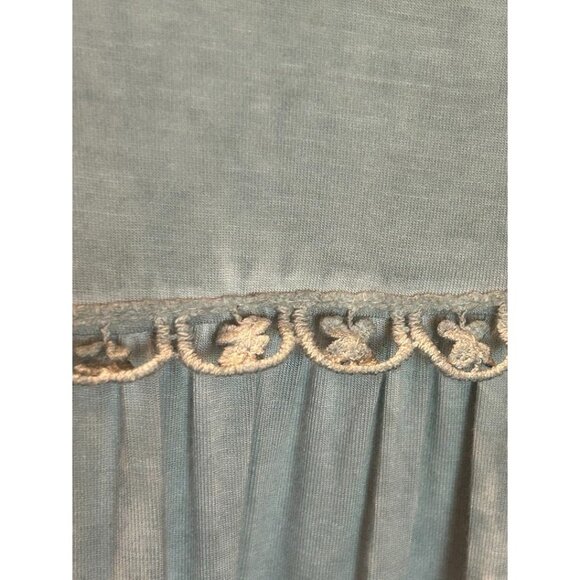 Umgee Medium Babydoll Cold Shoulder Dress‎ Women's Light Blue Lace Trim - Picture 7 of 8